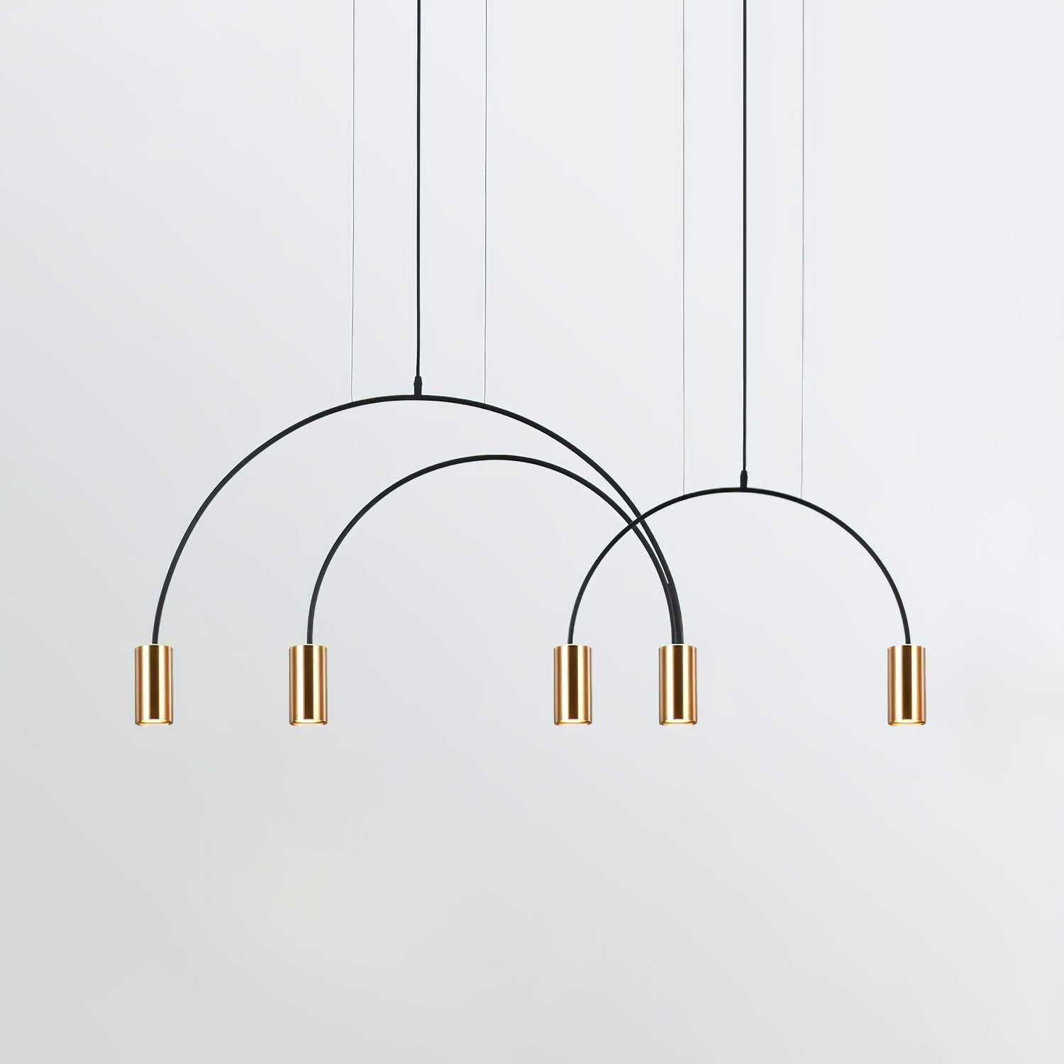 Noriel Pendant Lamp Overlapping Cylinder Minimalist Dining Room