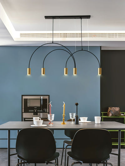 Noriel Pendant Lamp Overlapping Cylinder Minimalist Dining Room