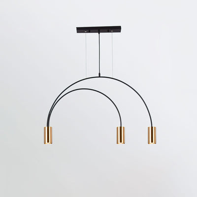 Noriel Pendant Lamp Overlapping Cylinder Minimalist Dining Room