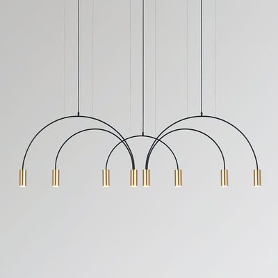 Noriel Pendant Lamp Overlapping Cylinder Minimalist Dining Room
