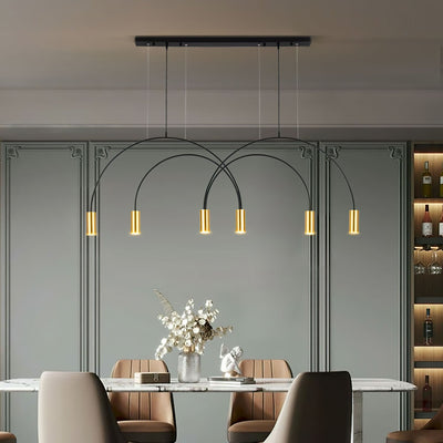 Noriel Pendant Lamp Overlapping Cylinder Minimalist Dining Room