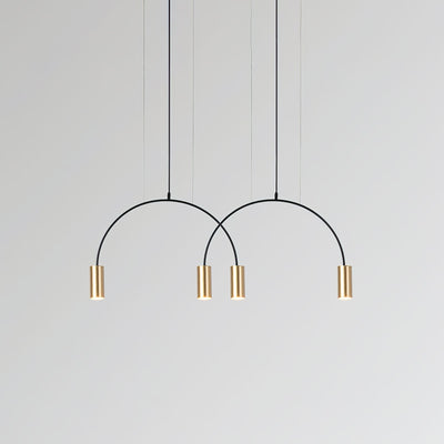 Noriel Pendant Lamp Overlapping Cylinder Minimalist Dining Room
