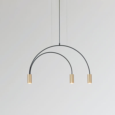 Noriel Pendant Lamp Overlapping Cylinder Minimalist Dining Room