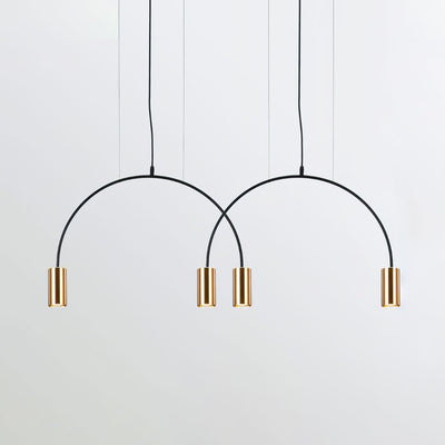 Noriel Pendant Lamp Overlapping Cylinder Minimalist Dining Room