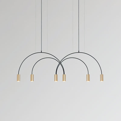 Noriel Pendant Lamp Overlapping Cylinder Minimalist Dining Room
