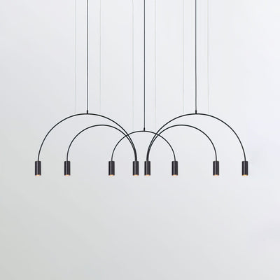 Noriel Pendant Lamp Overlapping Cylinder Minimalist Dining Room