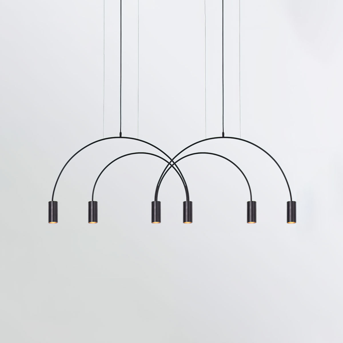 Noriel Pendant Lamp Overlapping Cylinder Minimalist Dining Room