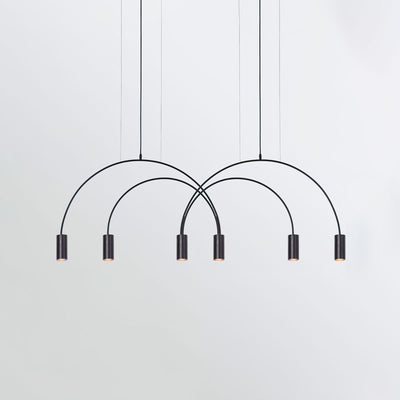 Noriel Pendant Lamp Overlapping Cylinder Minimalist Dining Room
