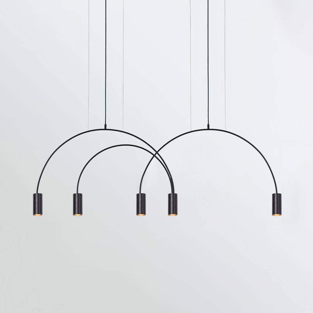 Noriel Pendant Lamp Overlapping Cylinder Minimalist Dining Room