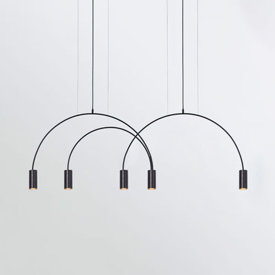 Noriel Pendant Lamp Overlapping Cylinder Minimalist Dining Room
