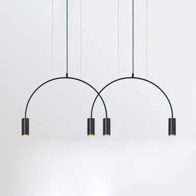 Noriel Pendant Lamp Overlapping Cylinder Minimalist Dining Room