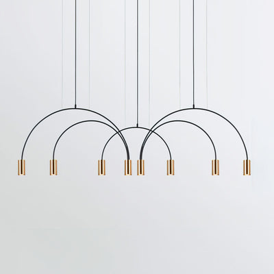 Noriel Pendant Lamp Overlapping Cylinder Minimalist Dining Room
