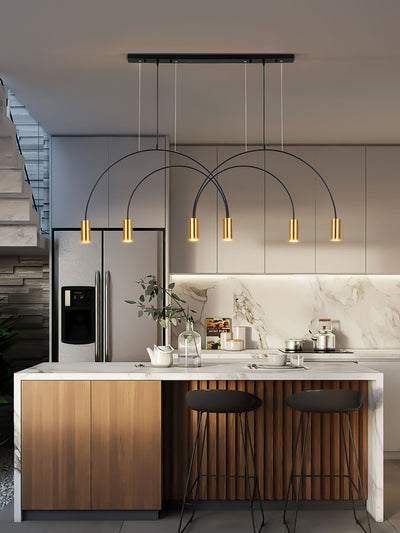 Noriel Pendant Lamp Overlapping Cylinder Minimalist Dining Room