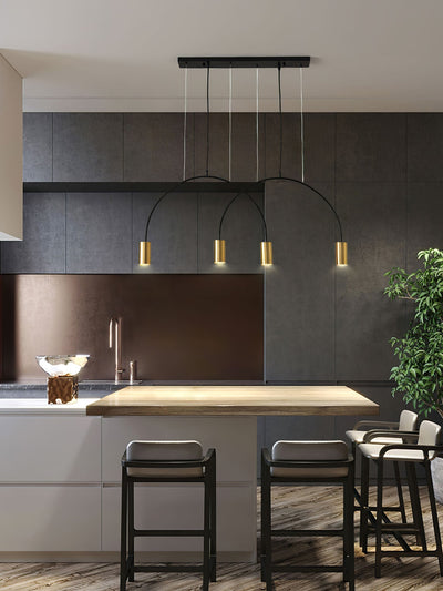 Noriel Pendant Lamp Overlapping Cylinder Minimalist Dining Room
