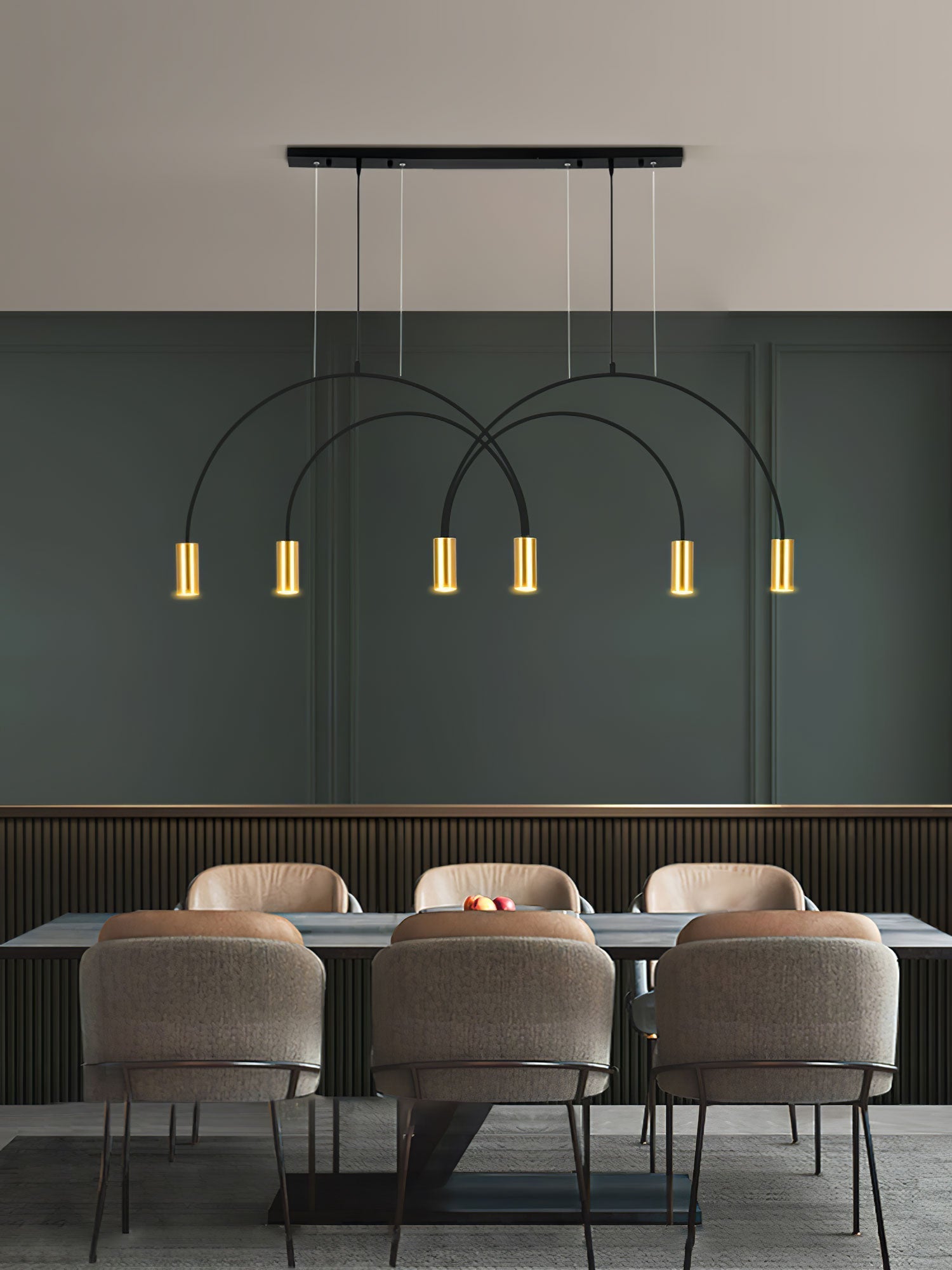 Noriel Pendant Lamp Overlapping Cylinder Minimalist Dining Room