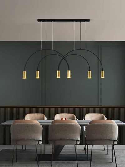 Noriel Pendant Lamp Overlapping Cylinder Minimalist Dining Room