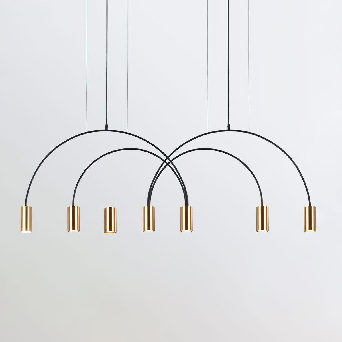 Noriel Pendant Lamp Overlapping Cylinder Minimalist Dining Room
