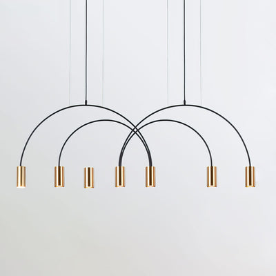 Noriel Pendant Lamp Overlapping Cylinder Minimalist Dining Room