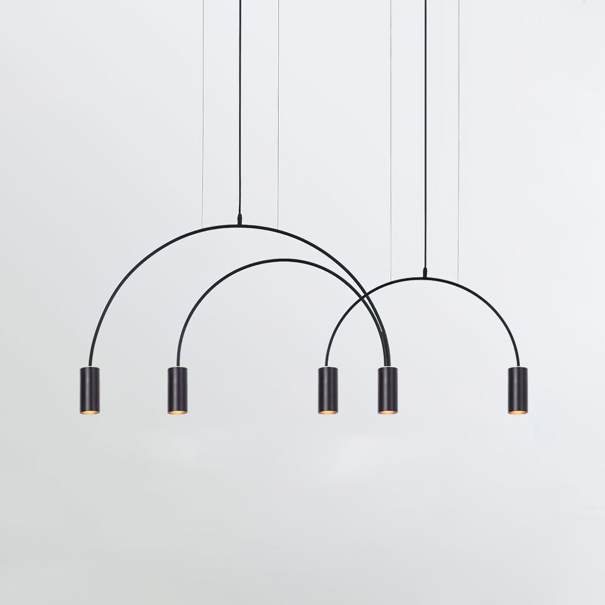 Noriel Pendant Lamp Overlapping Cylinder Minimalist Dining Room