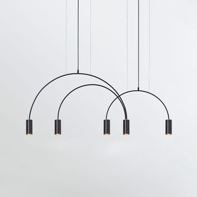 Noriel Pendant Lamp Overlapping Cylinder Minimalist Dining Room