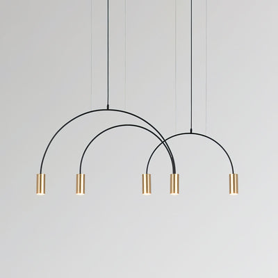 Noriel Pendant Lamp Overlapping Cylinder Minimalist Dining Room