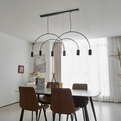 Noriel Pendant Lamp Overlapping Cylinder Minimalist Dining Room