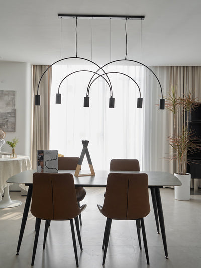 Noriel Pendant Lamp Overlapping Cylinder Minimalist Dining Room