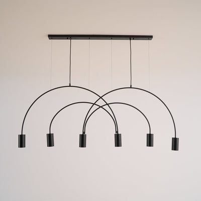 Noriel Pendant Lamp Overlapping Cylinder Minimalist Dining Room