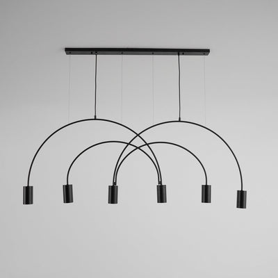 Noriel Pendant Lamp Overlapping Cylinder Minimalist Dining Room