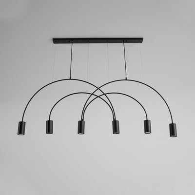 Noriel Pendant Lamp Overlapping Cylinder Minimalist Dining Room