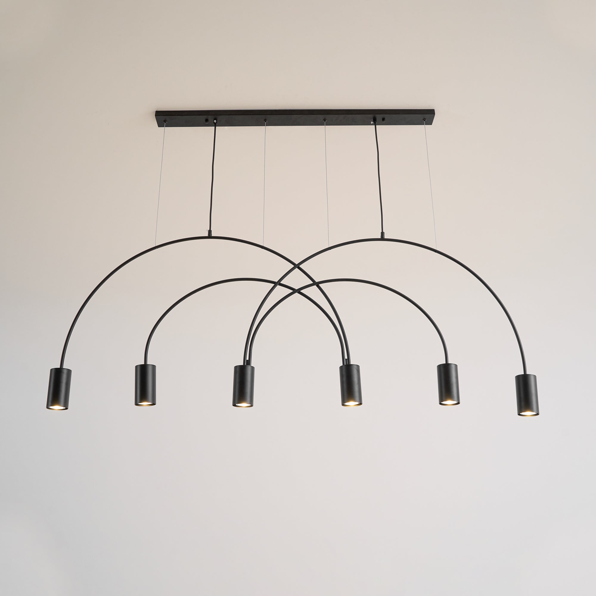 Noriel Pendant Lamp Overlapping Cylinder Minimalist Dining Room