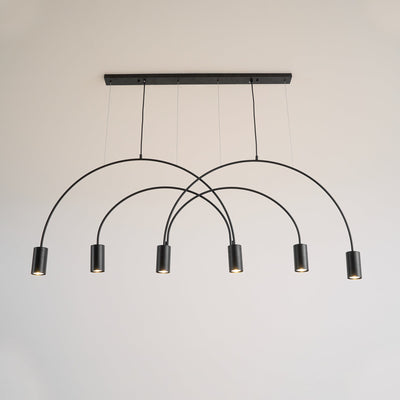 Noriel Pendant Lamp Overlapping Cylinder Minimalist Dining Room