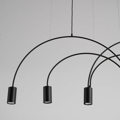 Noriel Pendant Lamp Overlapping Cylinder Minimalist Dining Room