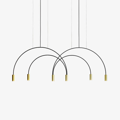 Noriel Pendant Lamp Overlapping Cylinder Minimalist Dining Room