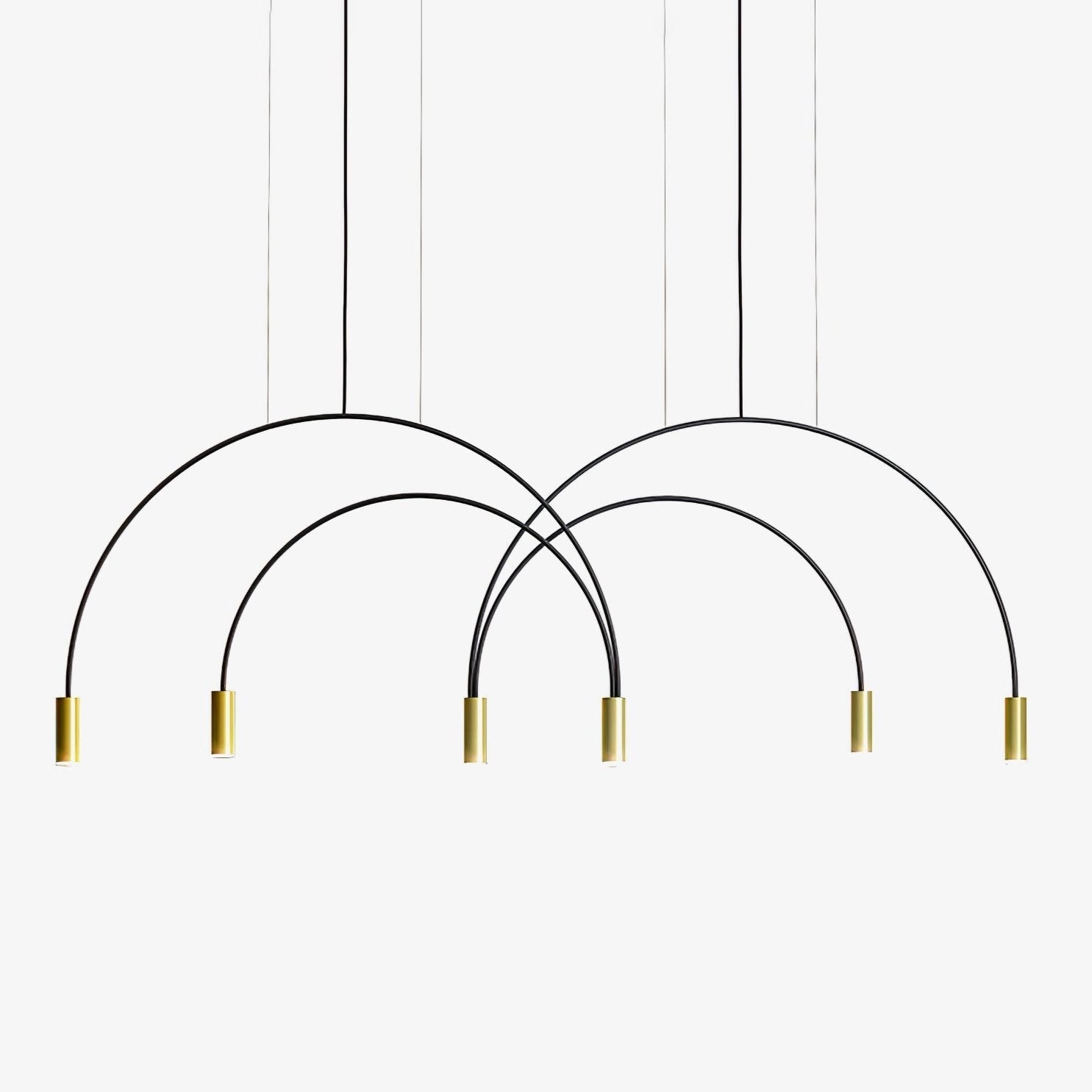 Noriel Pendant Lamp Overlapping Cylinder Minimalist Dining Room
