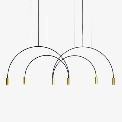 Noriel Pendant Lamp Overlapping Cylinder Minimalist Dining Room