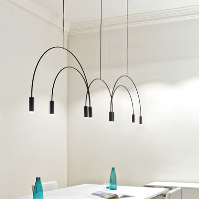 Noriel Pendant Lamp Overlapping Cylinder Minimalist Dining Room