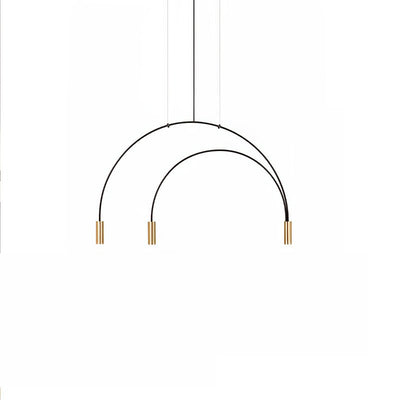Noriel Pendant Lamp Overlapping Cylinder Minimalist Dining Room