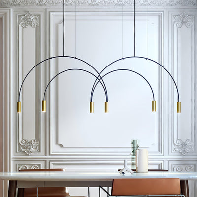 Noriel Pendant Lamp Overlapping Cylinder Minimalist Dining Room