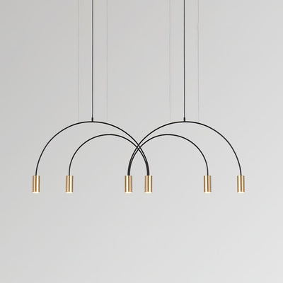 Noriel Pendant Lamp Overlapping Cylinder Minimalist Dining Room