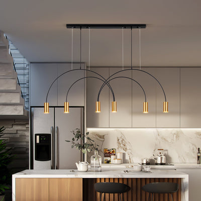 Noriel Pendant Lamp Overlapping Cylinder Minimalist Dining Room