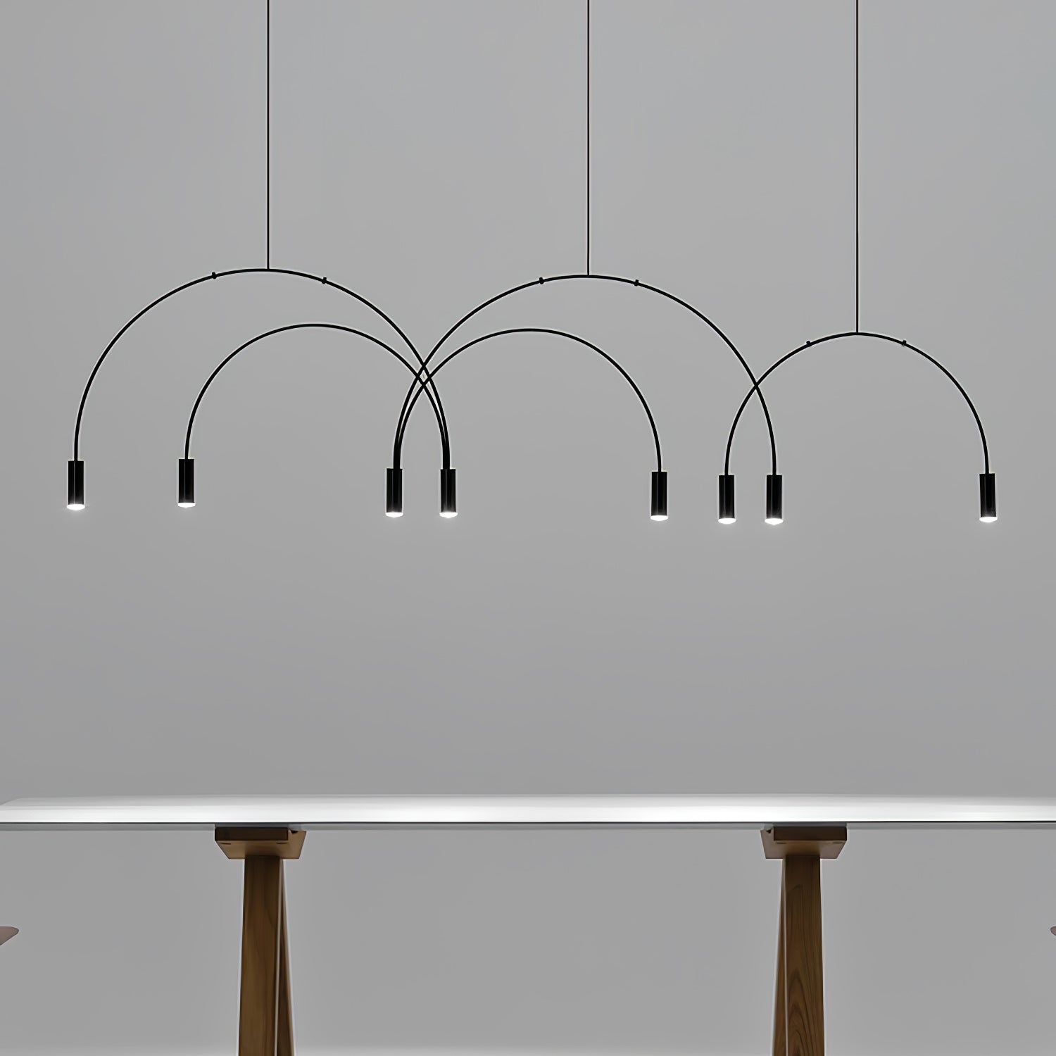Noriel Pendant Lamp Overlapping Cylinder Minimalist Dining Room