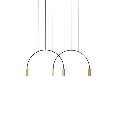 Noriel Pendant Lamp Overlapping Cylinder Minimalist Dining Room