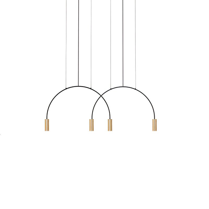 Noriel Pendant Lamp Overlapping Cylinder Minimalist Dining Room