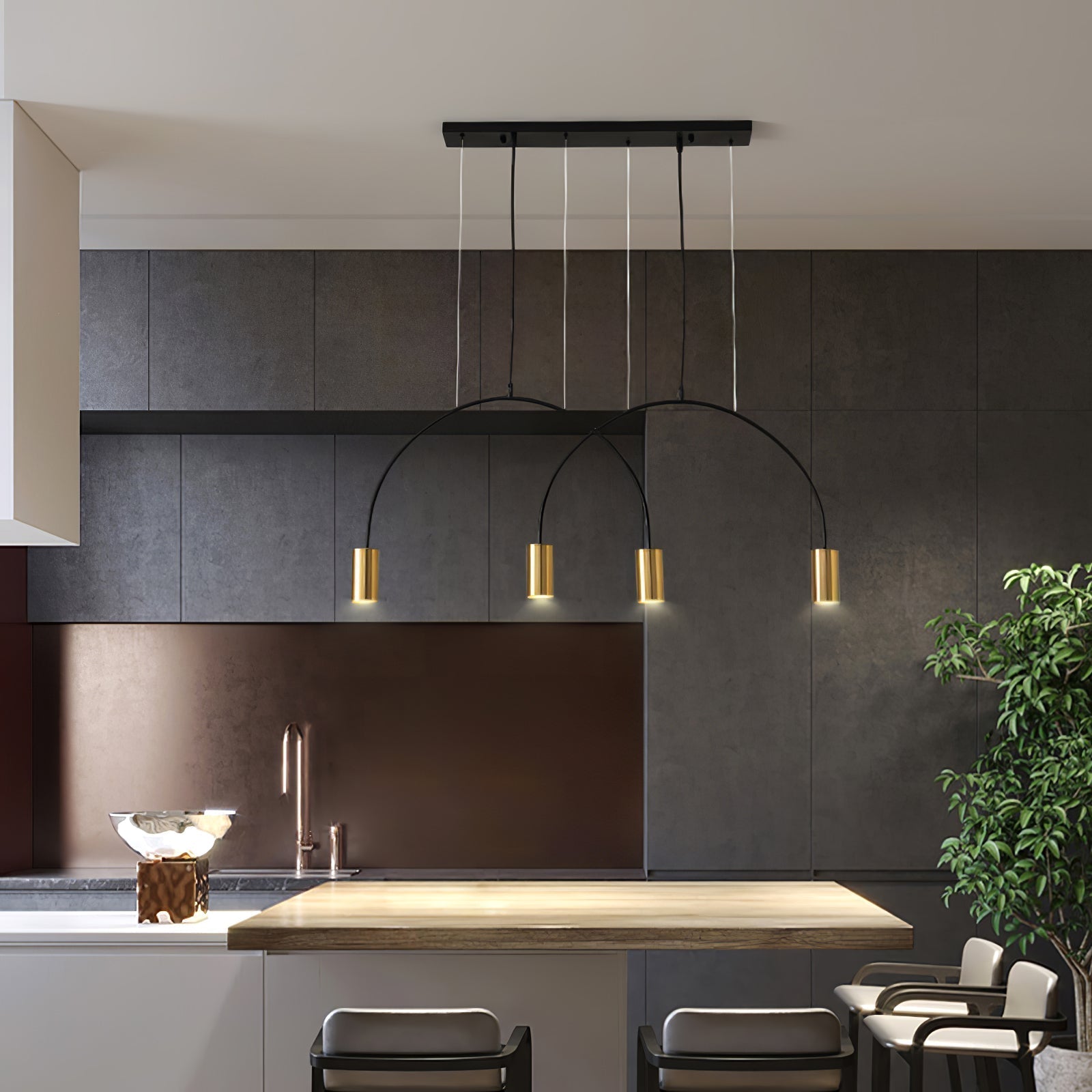 Noriel Pendant Lamp Overlapping Cylinder Minimalist Dining Room