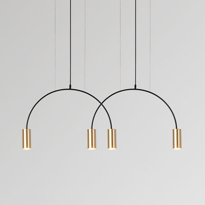 Noriel Pendant Lamp Overlapping Cylinder Minimalist Dining Room