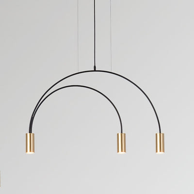Noriel Pendant Lamp Overlapping Cylinder Minimalist Dining Room