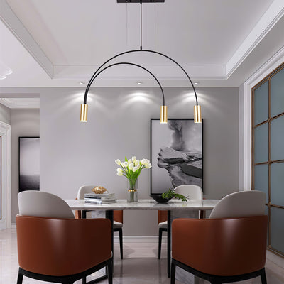 Noriel Pendant Lamp Overlapping Cylinder Minimalist Dining Room