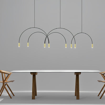 Noriel Pendant Lamp Overlapping Cylinder Minimalist Dining Room