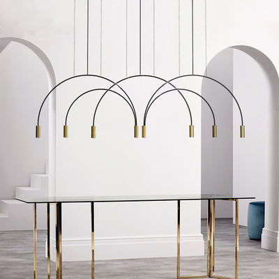 Noriel Pendant Lamp Overlapping Cylinder Minimalist Dining Room